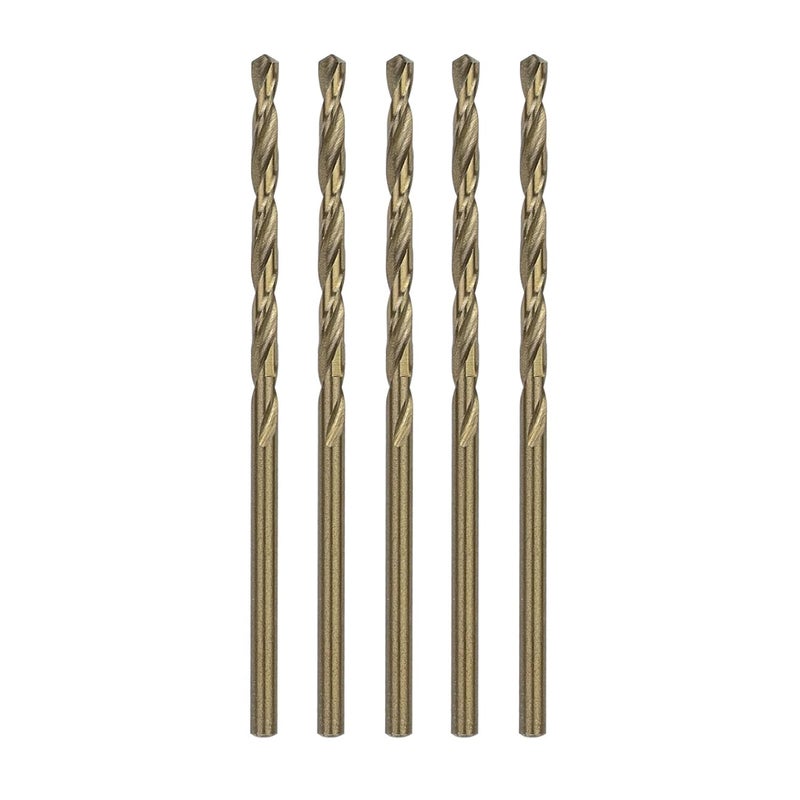 Sabre Tools 3/32 Inch Cobalt Drill Bit Set 5pcs for Metal, Steel, Hard Metal, Cast Iron (3/32 x 2-1/4") - Image 1